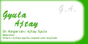 gyula ajtay business card